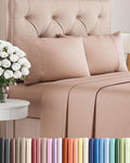 Twin XL 4 Piece Sheet Set - Cooling & Breathable Bed Sheets - Hotel Luxury Bed Sheets for Women, Men, Kids & Teens - Bedding with Deep Pockets & Easy Fit - Soft and Wrinkle Free - Twin XL Mauve Sheets