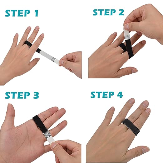 12 Pack Buddy Tape Finger Straps with Padded No-Slip Hook and Loop - Washable and Reusable Buddy Straps for Fingers Solution To Be Used as Finger Buddy Straps (Beige)