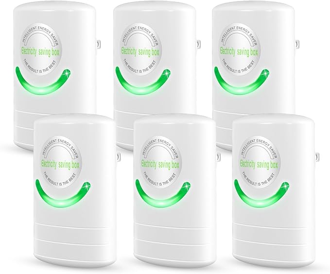 Power Saver Pro X,Stop Watt Energy Saving Device,Professional Electricity Saving Box,Intelligent Eco Volt Pro Energy Saver for Home Office,Stabilize Voltage 90V-250V 30KW,6Pack
