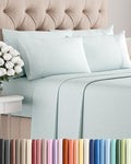 Queen 6 Piece Sheet Set - Cooling & Breathable Bed Sheets - Hotel Luxury Bed Sheets for Women, Men, Kids & Teens - Bedding with Deep Pockets & Easy Fit - Soft and Wrinkle Free - Queen Ice Blue Sheets