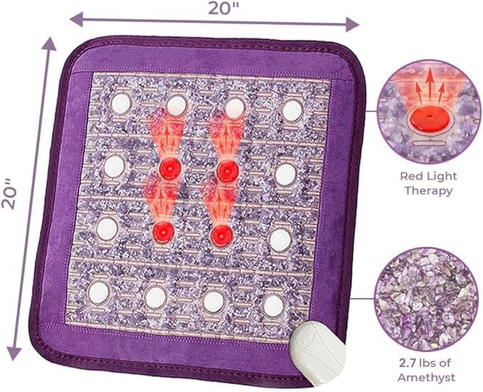 Biomat Infrared Mat | Crystal Mat for Therapy | Infrared Heating Mat | Red Light Therapy for Body | Hot Gemstone Therapy | Promotes for Muscle & Back Pain Relief | Sparkle Mat (Portable Size)