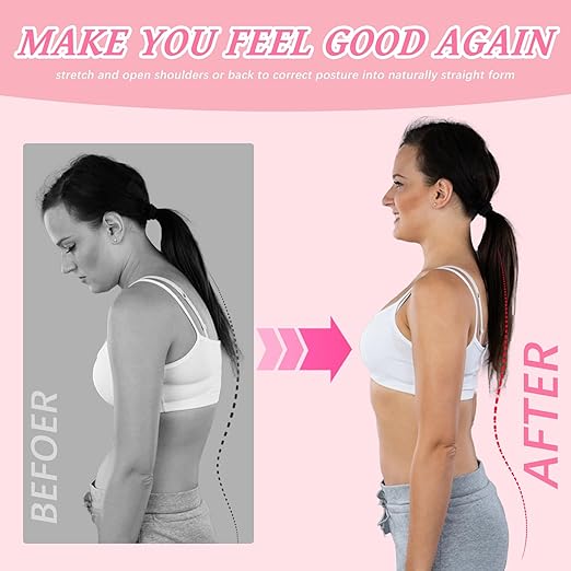 TEE TEA Posture Corrector for Women & Men – Adjustable Back Support Brace for Neck, Shoulder & Spine Muscle Relief – Improve Posture, Comfort & Confidence – Invisible & Comfortable Design (Pink, Small)
