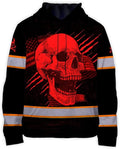 Matedecor Skull US Flag Reflective High Visibility Hoodie For Men Construction Hi Vis Safety Workwear Custom Name