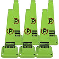 BESEA Reserved Parking Cone 6 Pack, 28" No Parking Sign Cone with Weighted Base, Green 4-Sided “ Reserved Parking” Warning Cone for Driveways Business Parking Lots Garages Indoor/Outdoor