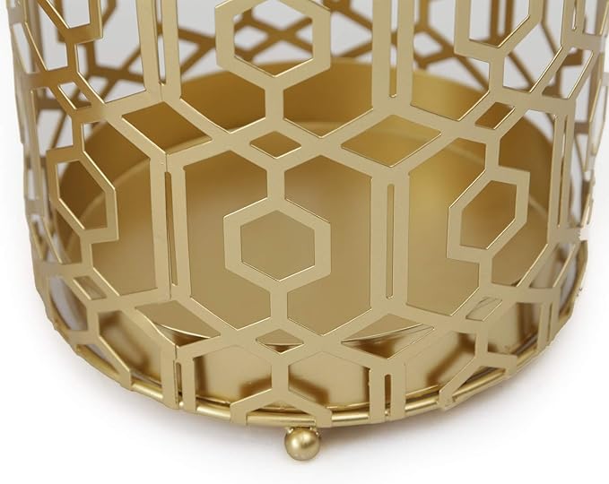 Joveco Metal Umbrella Racks, Gold Round Stand Holder Organizer with Drip Tray, Freestanding Holders for Canes Walking Sticks Entryway Home Office (Gold)