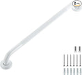 Grab Bars for Shower, 2 Pack 24-Inch Anti Slip Shower Handles for Elderly, Safety Shower Grab Bar, Stainless Steel Handicap Grab Bars for Bathroom (White 1" Diameter)