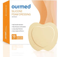 Silicone Sacral Foam Dressings(7"x 7" - 10 Packs) with Tender Adhesive Border, Sterile Advanced Absorbent Bandage, Wound Care for Bed Sores, Pressure Ulcers