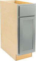 Quicklock RTA (Ready-to-Assemble) | Base Kitchen Cabinets - Shaker Style | Made in America (Magnetic Gray, 12" Wx34.5 Hx24 D Base)