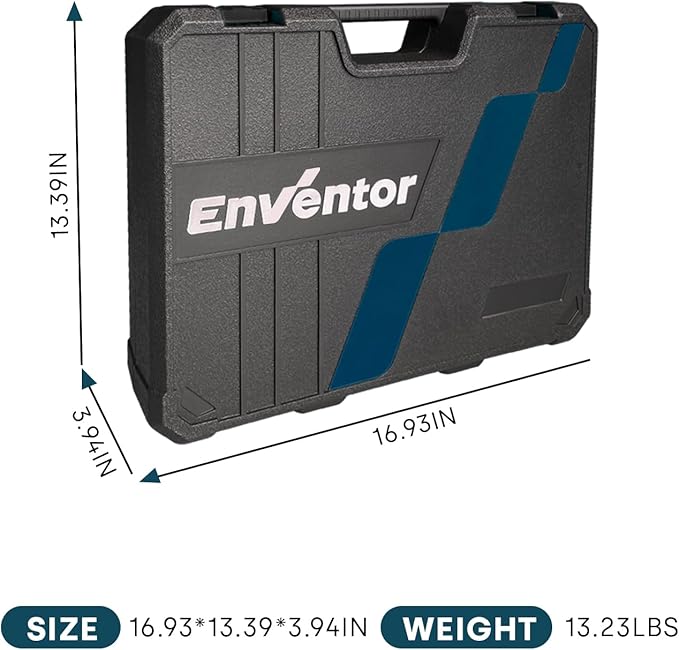 Enventor Tool Set, 220-Piece Home Tool Kit with Toolbox, Wrench and Hand Tools for Home Repairs, Auto Maintenance, DIY & General Use,Household Repair Tools for Men & Women, Blue