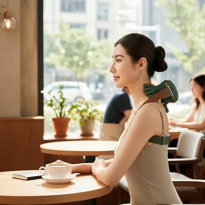 Neck Massager with Heat, 2025 New Shoulder Massager, Shiatsu Neck and Back Massager with 4D Kneading Portable and Rechargeable for Home and Office