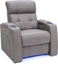 Seatcraft Kodiak Zero-Gravity CoolZero Italian Leather Home Theater Seating, Powered Headrest, Powered Lumbar, Powered Recline, Single Recliner, Gray