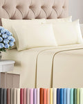 King 6 Piece Sheet Set - Cooling and Breathable Bed Sheets - Hotel Luxury Bed Sheets for Women, Men, Kids & Teens - Bedding with Deep Pockets & Easy Fit - Soft and Wrinkle Free - King Off White Sheets