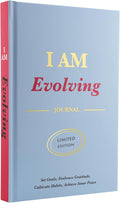 iAmEvolving Journal – Guided Gratitude & Goal Planner with Habit Tracker, Mindfulness Prompts & Daily Reflection | Undated 6-Month Self-Care & Wellness Notebook for Personal Growth (Columbia Blue)