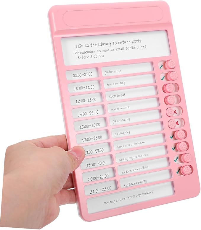 Uonlytech Student Behavior Chore Chart Portable 2-in-1 DIY Reminder and Schedule Board for Boys and Girls Multi-functional Habit Tracker for Classroom and Home