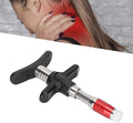 ZJchao Chiropractic Adjustment Tool, 10 Levels Manual Single Head Spinal Massager Hand Back Massage Tool Gun Device Portable Chiropractic Adjustment Tool (Red)