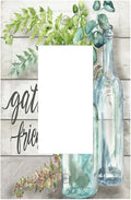 Outlet Covers Watercolor Modern Flower 1 Gang Wall Plate Single Rocker Light Switch Cover Floral Plant Wood Decorative GFCI Receptacle Cover Electrical Switchplate for Farmhouse Bathroom Decor