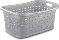 Sterilite Cement Gray Durable Weave Laundry Basket with Wicker Pattern (18 Pack)
