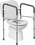 BIRDROCK HOME Toilet Seat Safety Railing Frames for Seniors | Handrail Support for Bathroom | Easy Install - Elderly, Handicap, Medical Disabled | Raised, Elevated, Assistance, Commode, (Safety Frame)