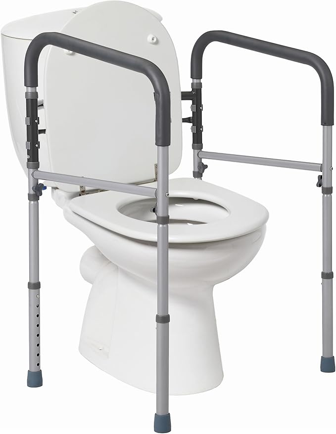 BIRDROCK HOME Toilet Seat Safety Railing Frames for Seniors | Handrail Support for Bathroom | Easy Install - Elderly, Handicap, Medical Disabled | Raised, Elevated, Assistance, Commode, (Safety Frame)