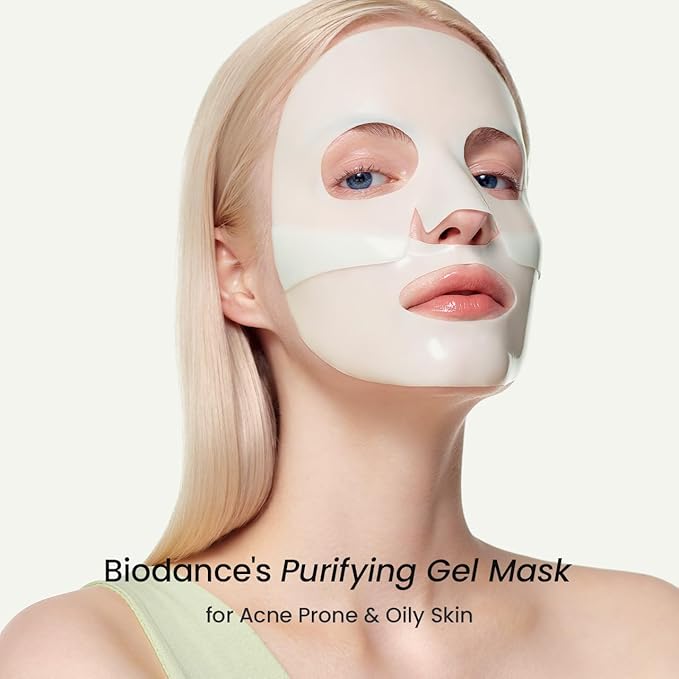 BIODANCE Refreshing Sea kelp Real Deep Mask, Overnight Hydrogel Mask, Calming, Oil & Sebum Control, Blemish Care, Korean Skin Care, Gifts for Women | 1.19oz(34g) x 4ea
