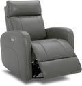 CHITA Genuine Leather Power Swivel Glider Recliner Chair for Adults, FSC Certified Electric Nursery Rocker Recliner Chair for Living Room, Haze