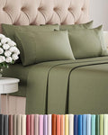 Queen 6 Piece Sheet Set - Cooling & Breathable Bed Sheets - Hotel Luxury Bed Sheets for Women, Men, Kids & Teens - Bedding w/Deep Pockets & Easy Fit - Soft & Wrinkle Free - Queen Sage Green Sheets