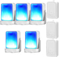 Loud Flash Doorbell with 7 Colors of Bright Light and 4 Volumes, Wireless Doorbells 600 feet,at Home/Office,Suitable for The Elderly, Hearing Impaired People,3 Transmitter with 5 Receivers