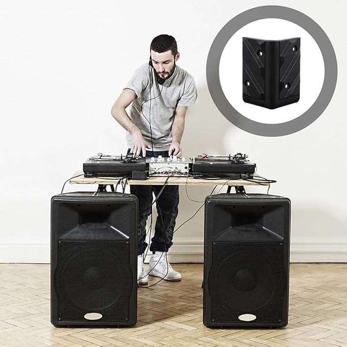 Gadpiparty Anti-Collision Speaker Corner Protectors 1.77 Inch Plastic Guards for Stage Sound Cabinets Furniture Edge Protection with Screws for Easy Installation and Reuse