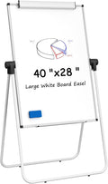 MaxGear Large White Board Easel Stand, 40" x 28" Double Sided Dry Erase Board with Stand, Height Adjustable and 360 Degree Rotation Classroom Easel for School, Home & Office Flip Chart Stand