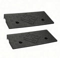 Rubber Curb Ramps for Driveway Sidewalks Shed Entry 2.4 Inch Rise Height 2 Pack 19.68" L x 9.84" W W Threshold Ramp for Cars Motorcycles Lawn Mowers 7000lbs Load Capacity