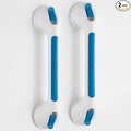 TAILI Shower Grab Bar Glow in The Dark, 2 Pack 16.8 in Grab Bars for Bathtubs and Showers,Shower Handles Shower Rails for Seniors and Elderly,Bathroom Safety Grip Removable No Drilling Waterproof Blue