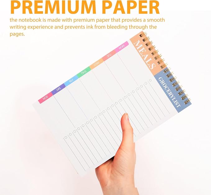 Daily Schedule Planner Notepad with Spiral Binding Undated To Do List Notebook for Students Office and Travel Portable Multipurpose Desk Organizer for Notes Reminders and Activity