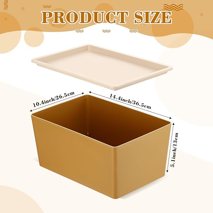 Menkxi 4 Pcs Storage Bins with Lids Plastic Stackable Containers for Organizing Shelves Christmas Ornament Box Baskets(Mixed Color,Large)