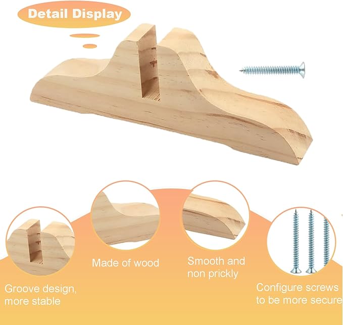4pcs Folding Room Divider Stand, Room Dividers Screen Holder Feet Partition, Wooden Room Divider Stand with Screws, Folding Privacy Screen Holder for Hotel Home Office