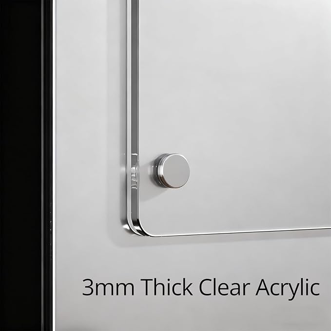 Magnetic Clear Dry Erase Board for Fridge, 12 X 8 inch Acrylic Note Whiteboard with 3 Markers
