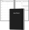 Weekly Meal Planner Notebook - A5 Weekly & Daily Meal Prep Journal with Shopping and Grocery Lists for Menu Planning, 93 Sheets/186 Pages Healthy Diet & Weight Loss Tracking, Undated, 52 Weeks, Lasts