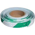 Green and White Reflective Tape Outdoor Waterproof 1 inch X 166 feet, High Visibility Hazard Conspicuity Industrial Marking Tape