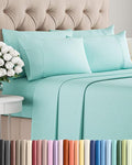 Cal King 6 Piece Sheet Set - Cooling & Breathable Bed Sheets - Hotel Luxury Bed Sheets for Women, Men, Kids & Teens - Deep Pocket Bedding w/Easy Fit - Soft & Wrinkle Free - Cal King Spa Blue Sheets