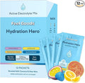 Feel Goods Hydration Hero, Variety Pack, 1,000mg Electrolytes Powder, Sugar Free, Magnesium, Organic Aloe Vera, L Theanine, Vitamin C, Vegan, Non GMO, On The Go Electrolyte Packets, 12 Count