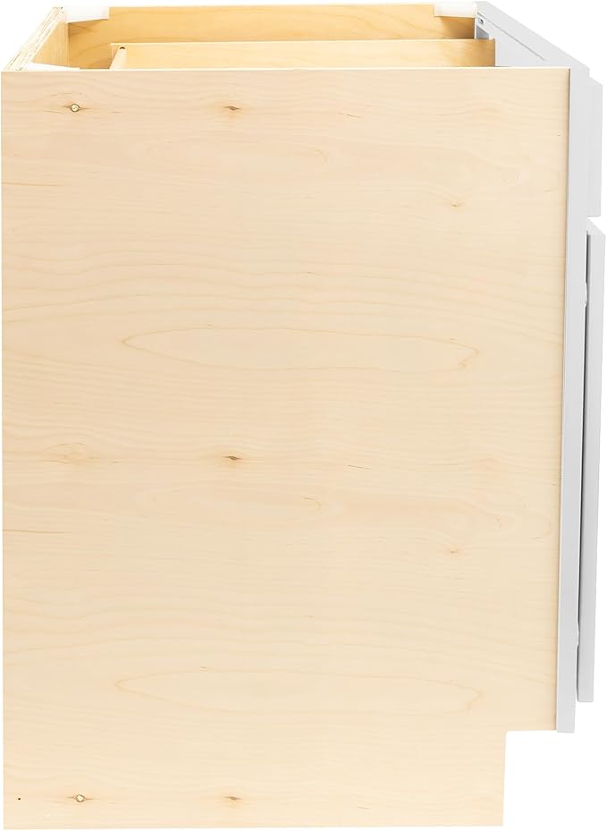 Quicklock RTA (Ready-to-Assemble) | Base Kitchen Cabinets - Shaker Style | Made in America (Pure White, 27" Wx34.5 Hx24 D Base)