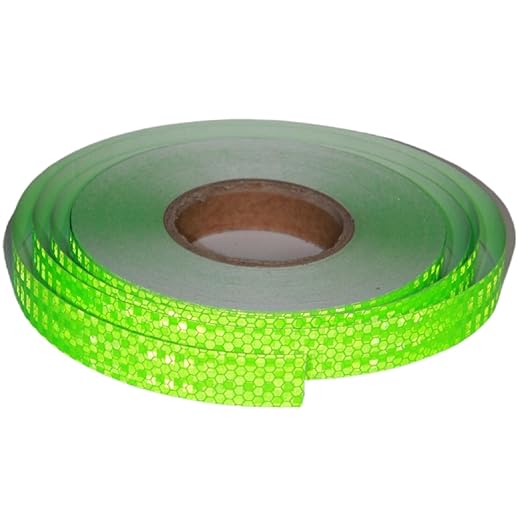 Green Reflective Tape Outdoor Waterproof 1 inch, High Visibility Hazard Conspicuity Safety Industrial Marking Tape (166 feet)