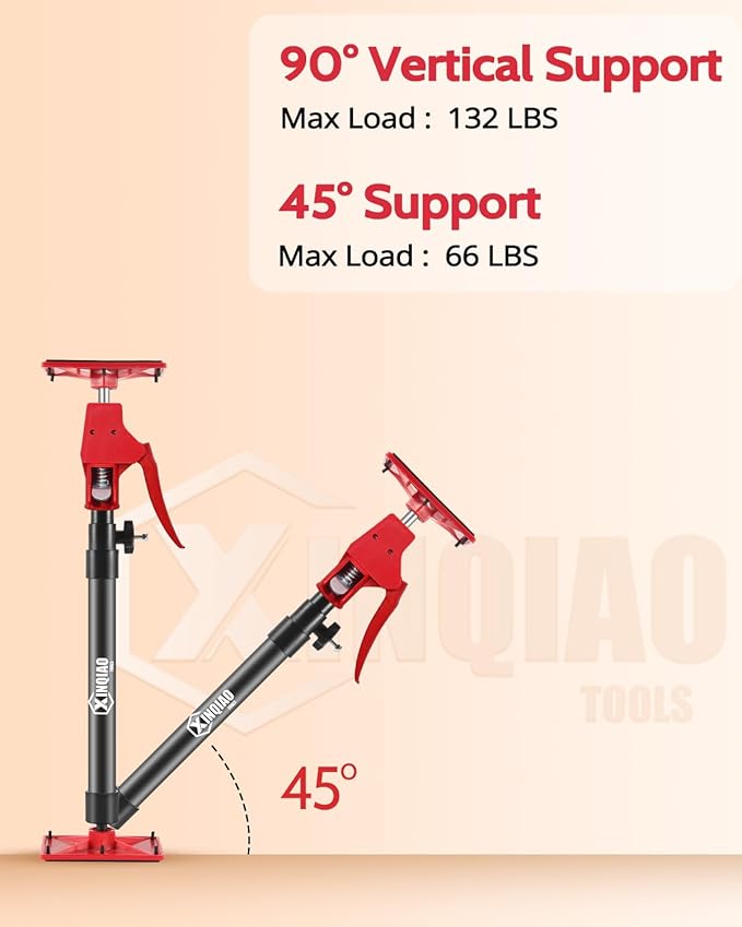 XINQIAO Cabinet Jacks for Installing Cabinets, Light Duty Third Hand Tools Adjustable Support Pole from 15.7 in to 27.6 in, 2 PCS