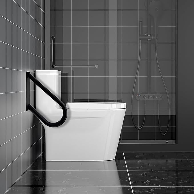 YIDELAI-U Type Stair handrail, Outdoor Step handrail, Wall Mounted Installation, Suitable for 1-2 Steps, Bathroom, Providing Convenience for Family Safety (Length 18 inches, Pipe 1.31 inches)