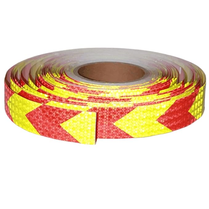 Reflective Tape Outdoor Waterproof 1 inch X 166 feet, High Visibility Hazard Conspicuity Warning Safety Industrial Marking Tape