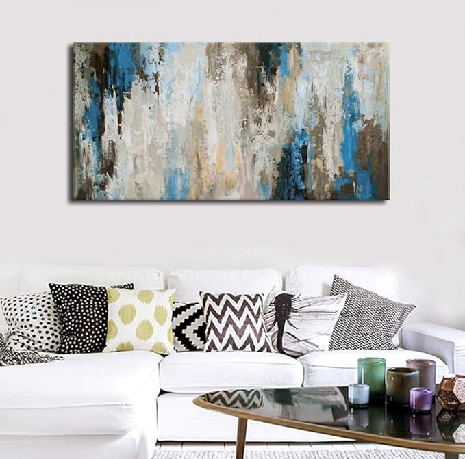 Abstract Wall Art Living Room Wall Decor Retro Abstract Canvas Prints Vintage Canvas Artwork Rustic Contemporary Wall Art Bedroom Home Office Kitchen Wall Decor Framed Ready to Hang 24" x 48"
