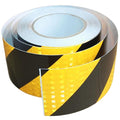 Yellow Black Reflective Tape Outdoor Waterproof 3 inch X 66 feet, High Visibility Hazard Conspicuity Safety Industrial Marking Tape