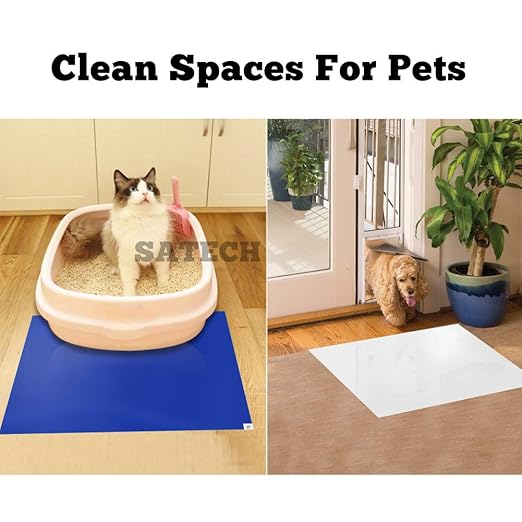 SATECH Sticky/Tacky/Adhesive Mat 18" x 36" White (Case of 4 Mats,30 Sheets Each) for Cleanroom Laboratory Hospital Construction Pets