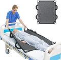 45" x 36" Positioning Bed Pad with Handles Washable Draw Sheets for Hospital Bed Ridden Patient Clothes Waterproof Glide Sheets for Patients Moving Pad for Lifting &Transfer Sheet Nylon, Grey