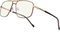 Reading Glasses for Men Square Double Bridge Blue Light Blocking Computer Readers