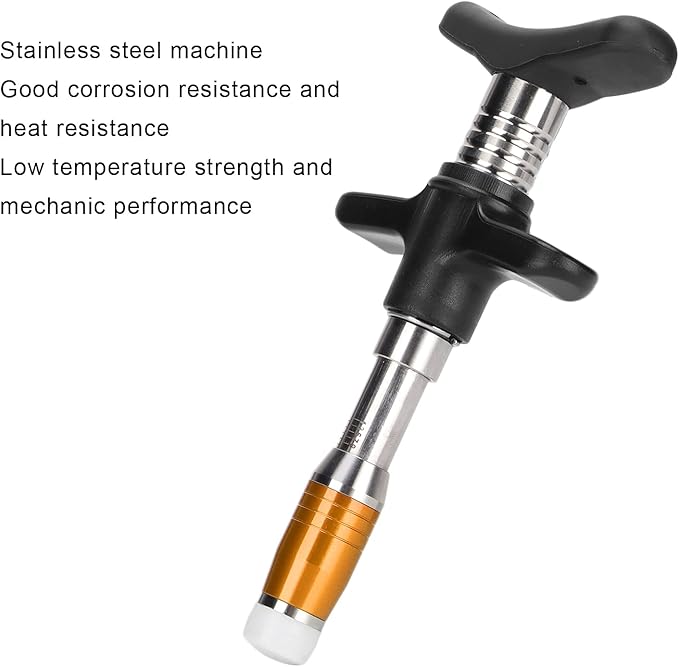 ZJchao Chiropractic Adjustment Tool, 10 Levels Manual Single Head Spinal Massager Hand Back Massage Tool Gun Device Portable Chiropractic Adjustment Tool (Gold)